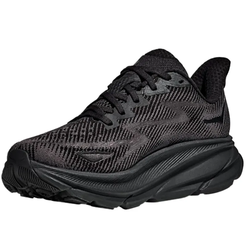 Hoka One One Men's Clifton 9 WIDE Running Shoes Black/Black-2
